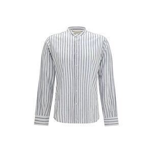 Brooksfield Blue Cotton Pattern Men's Shirt